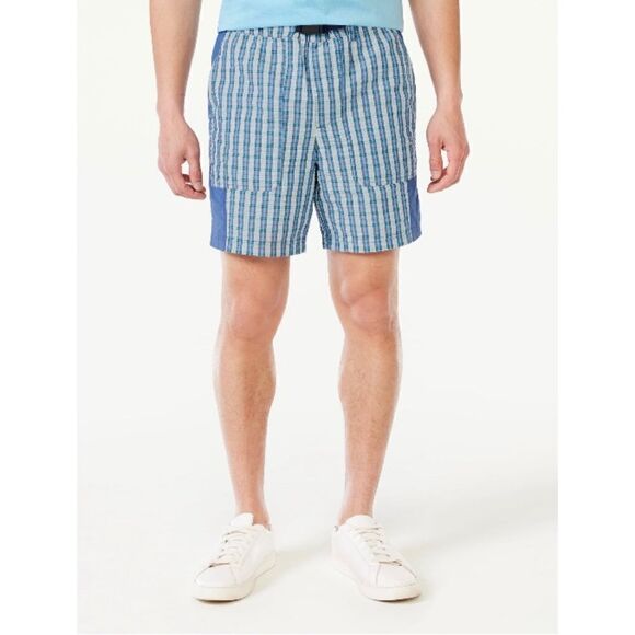 Men’s Blocked Seersucker Lightweight Comfy Shorts Size XXXL (48-50) - Picture 5 of 7